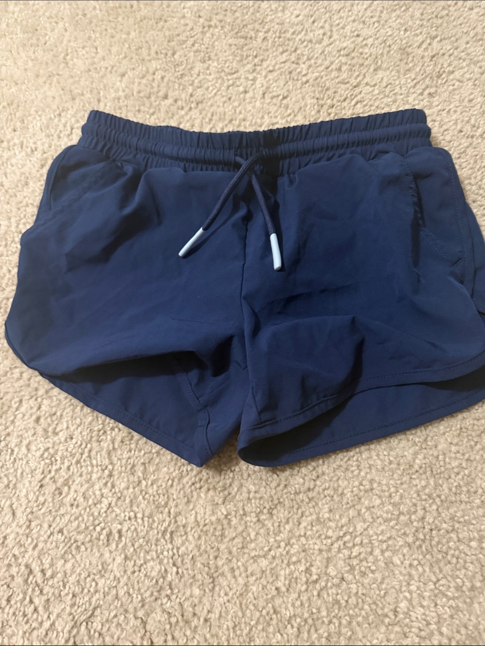 Eddie Bauer Navy Athletic Kids Shorts with Drawstring size 10-12